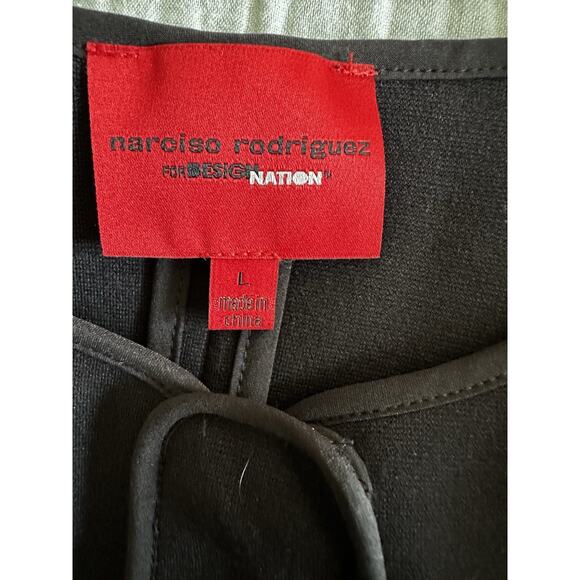 Narciso Rodriguez For Design Nation Women's Snap Button Black Crop Blazer Large - Picture 6 of 7